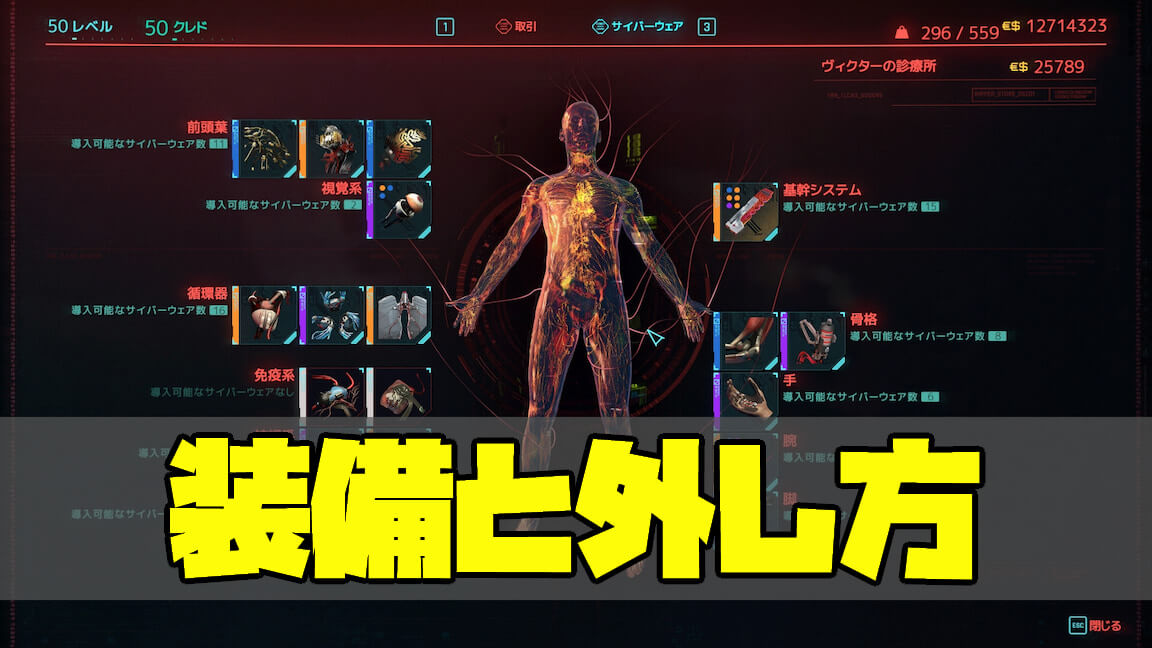 サイバーウェア 改造パーツの装備と外し方 サイバーパンク77